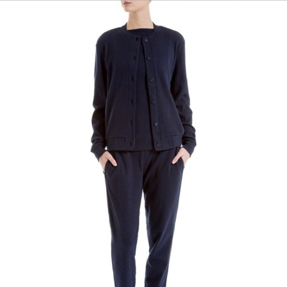 Sunspel waffle knit cotton bomber